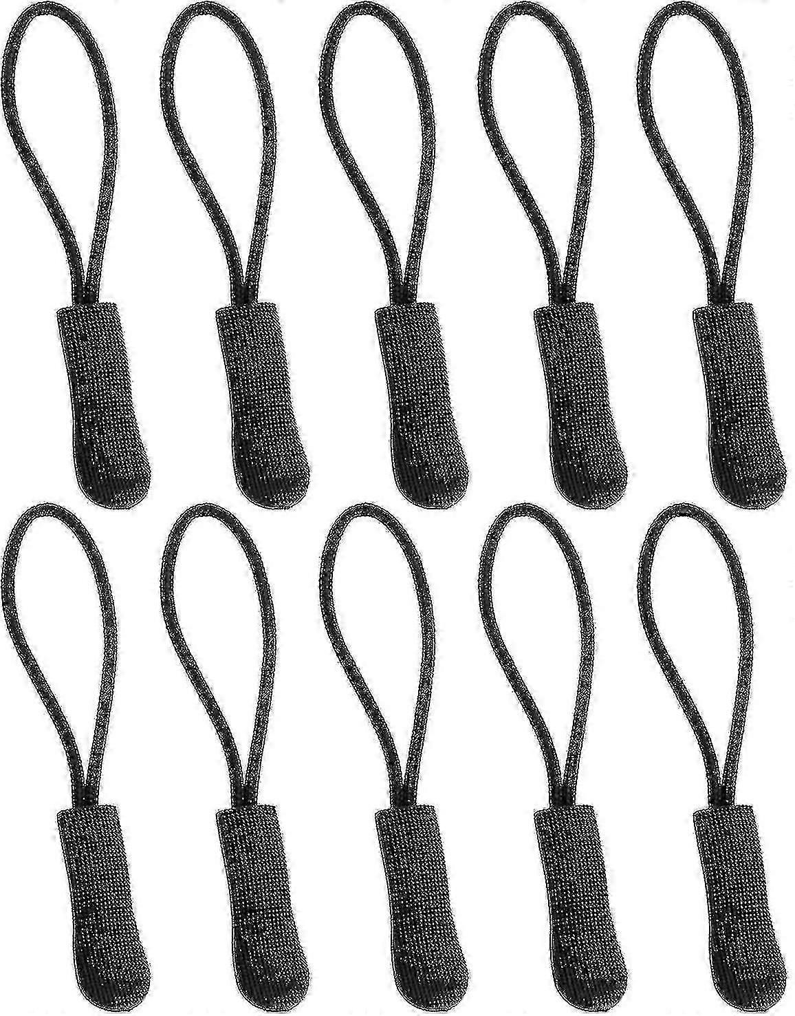 10pcs Remplacement Zipper Pulls Orange Zipper Pull Cord Extender