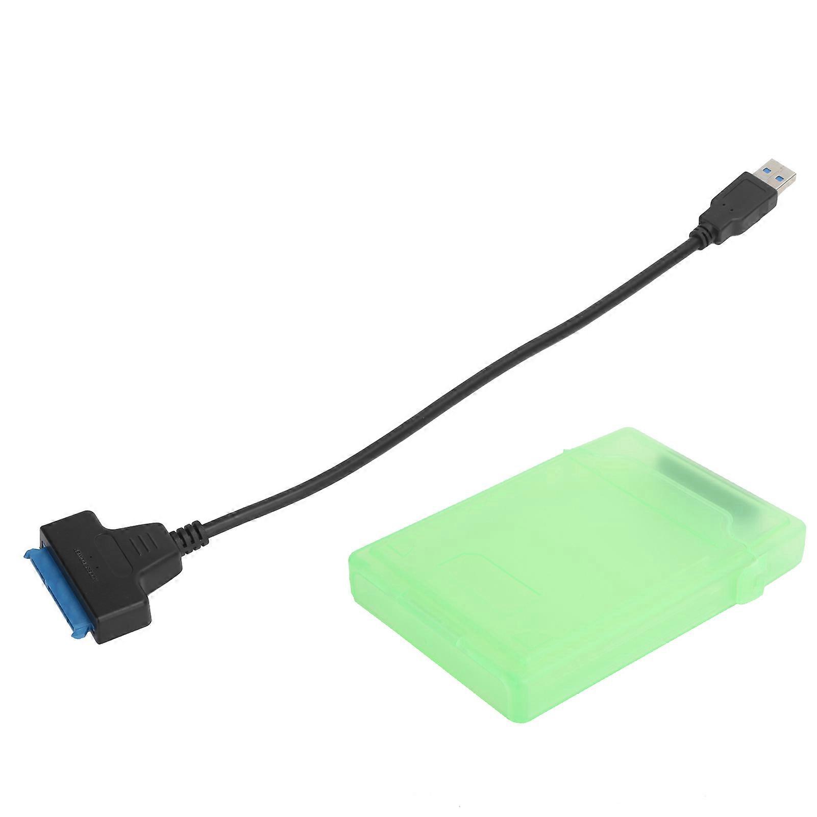 2.5in SATA to USB 3.0 Hard Disk Adapter Cable with Green Case