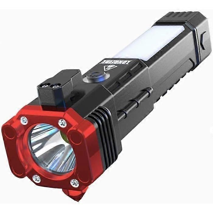 Rechargeable Multi-Function LED Tactical Flashlight - Black - Torch - 400m - 8 Modes - 200 min Runtime