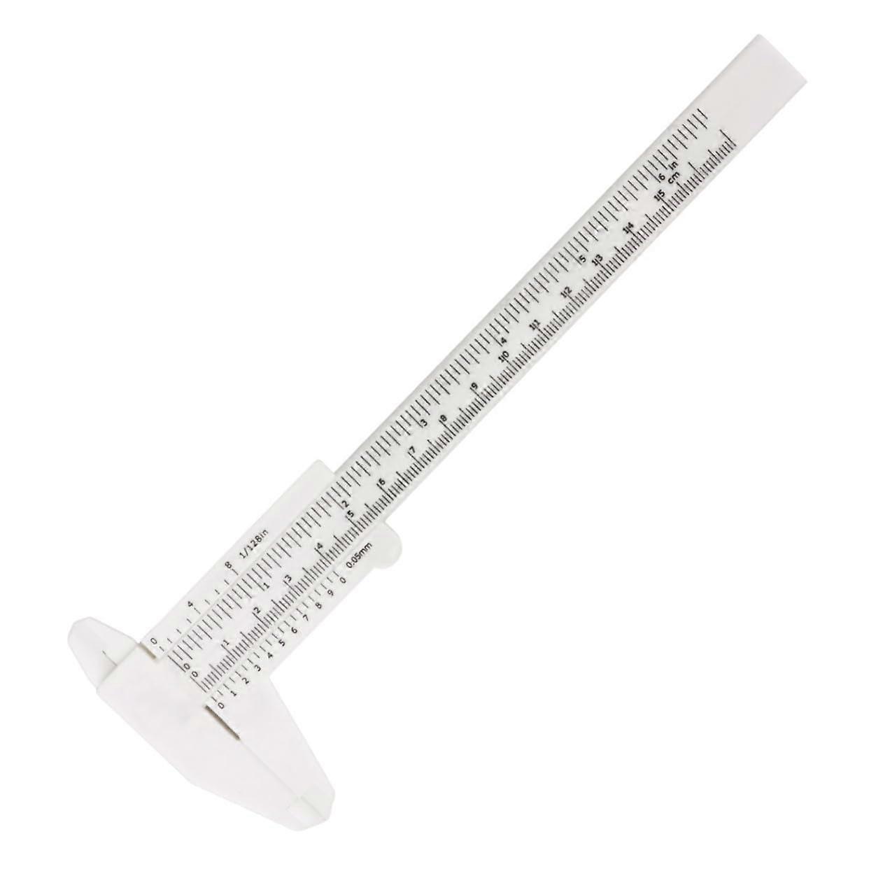 Mini Plastic Caliper Sliding Pocket Gauge For Internal External Step And Depth Measurements Lightweight Metric Imperial