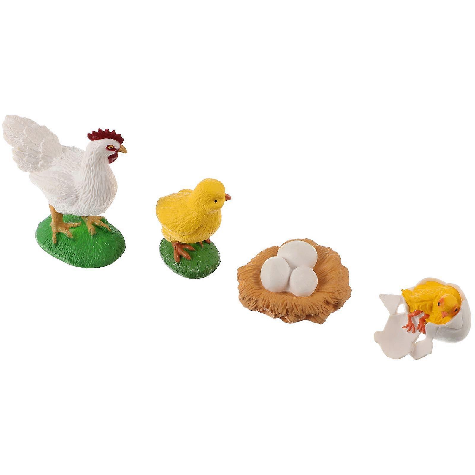 Animals Growth Cycle Model Set with 4Pcs Educational Figurines for Children