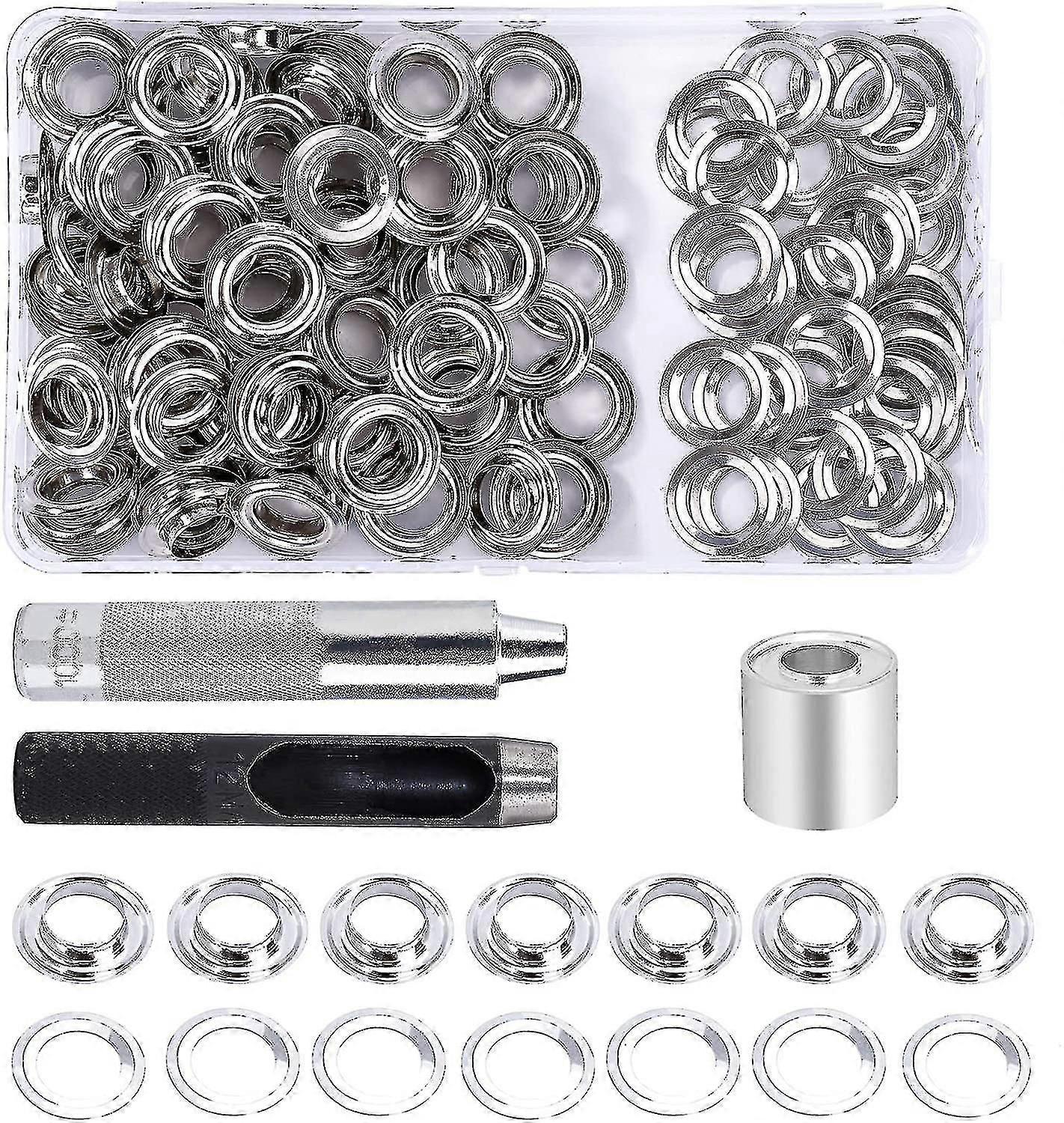 Grommet Eyelets Tool Kit 12mm 100 Sets With 3pcs Grommet
