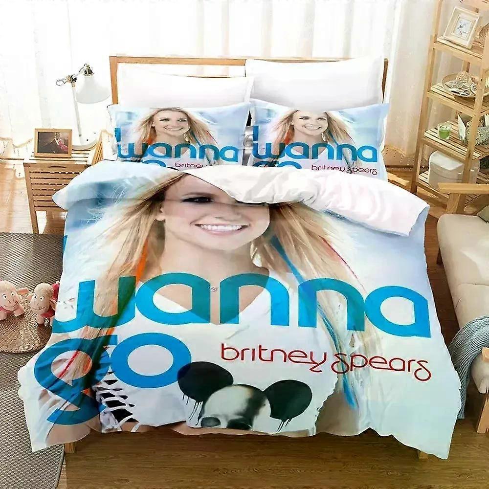 TE2726 3D Britney Single Twin Full Queen King Size Narzuta na łóżko 3D Zestaw pościeli dla chłopców Poszwa na kołdrę do sypialni Komplet pościeli Poszewka na kołdrę Pillowca