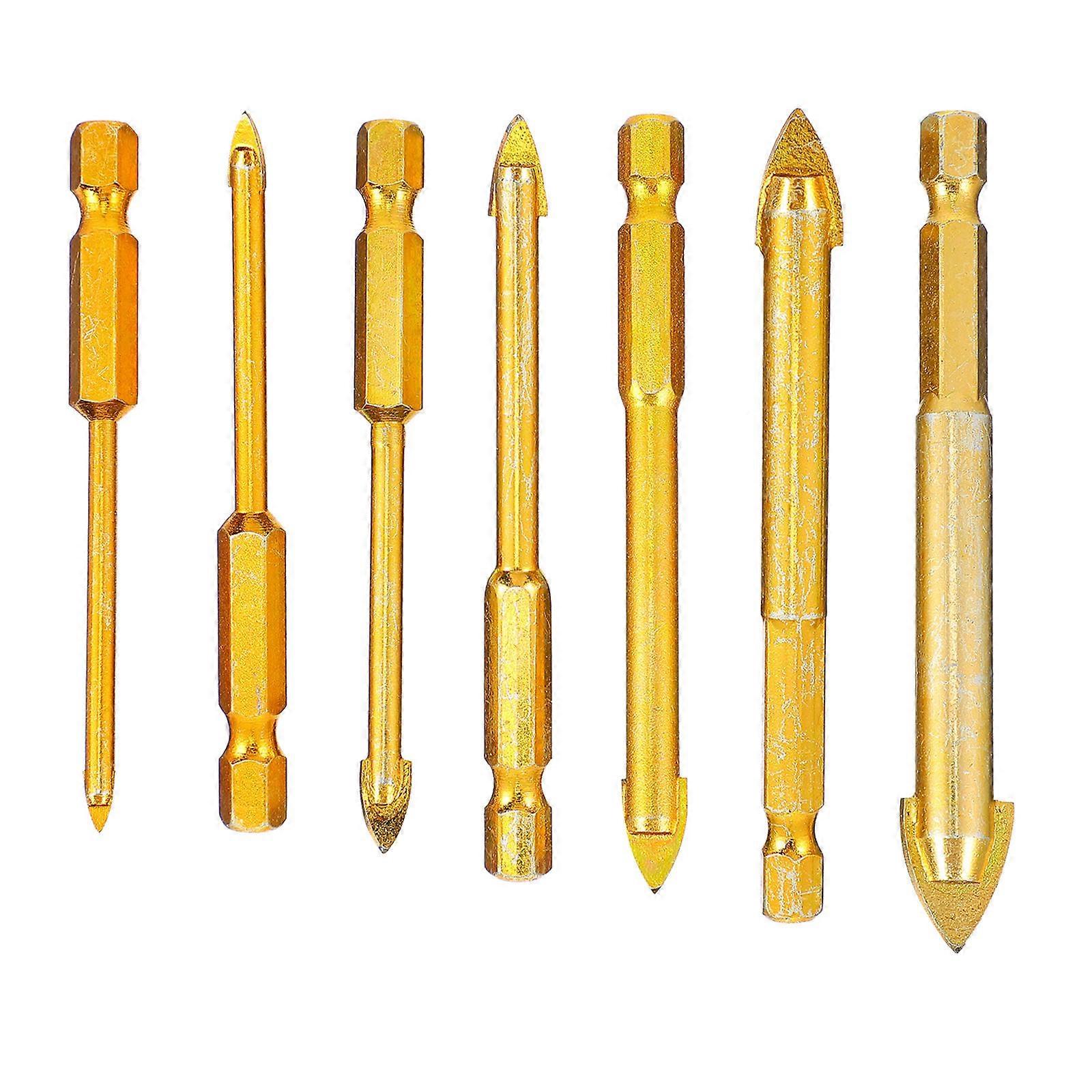 Tile Drilling Tool for Drilling Use 7Pcs Hard Alloy Carbide Tip Drill Bits