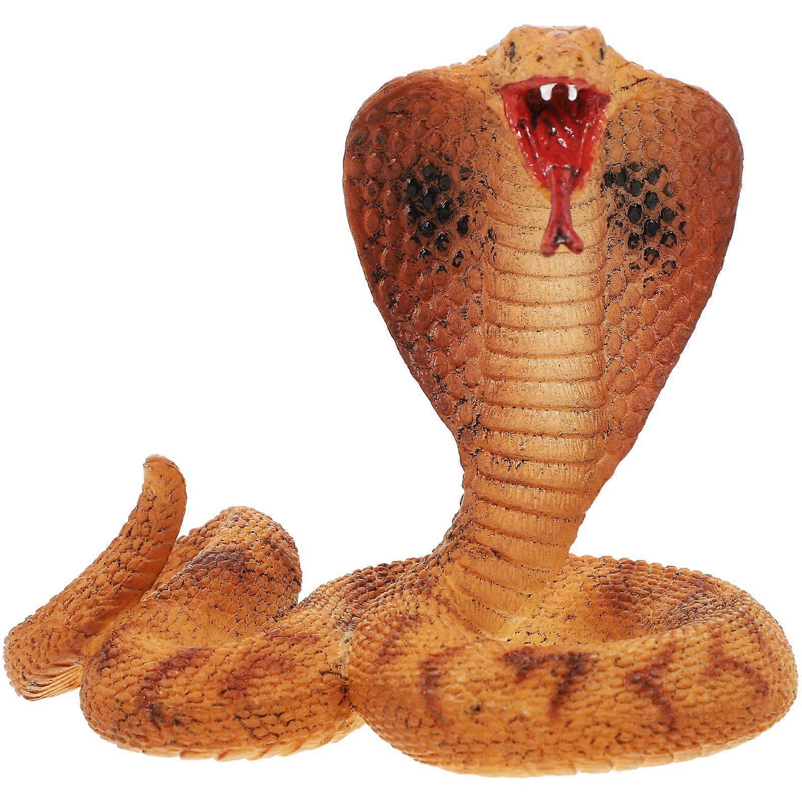Plastic Cobra Figurine Simulation Snake Model Reptile Figurine Kids Cognitive Toy