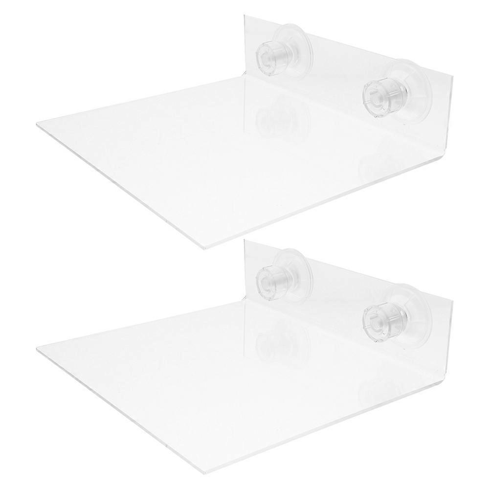 Acrylic Parrot Window Perch with Suction Cup Adjustable Height 8Pcs Bird Stand