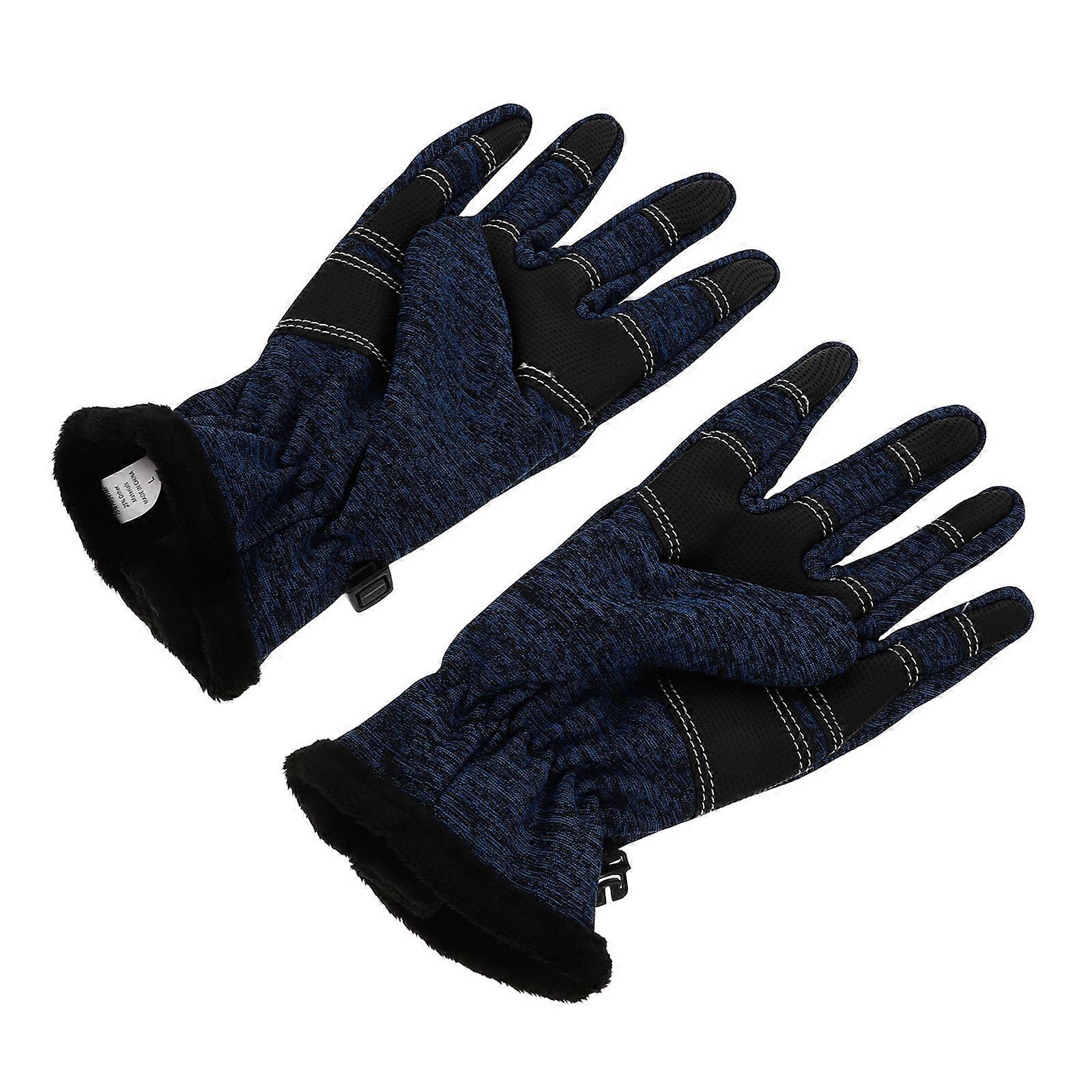 Warm Hand Gloves Unisex Gloves for Skiing 1Pair Dark Blue