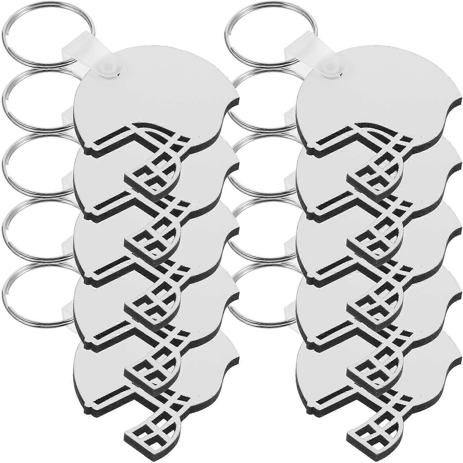 Sublimation Blanks Keychain Rectangular Diy Enthusiasts Craft Supplies Fiberboard White Material for Sublimation 40Pcs
