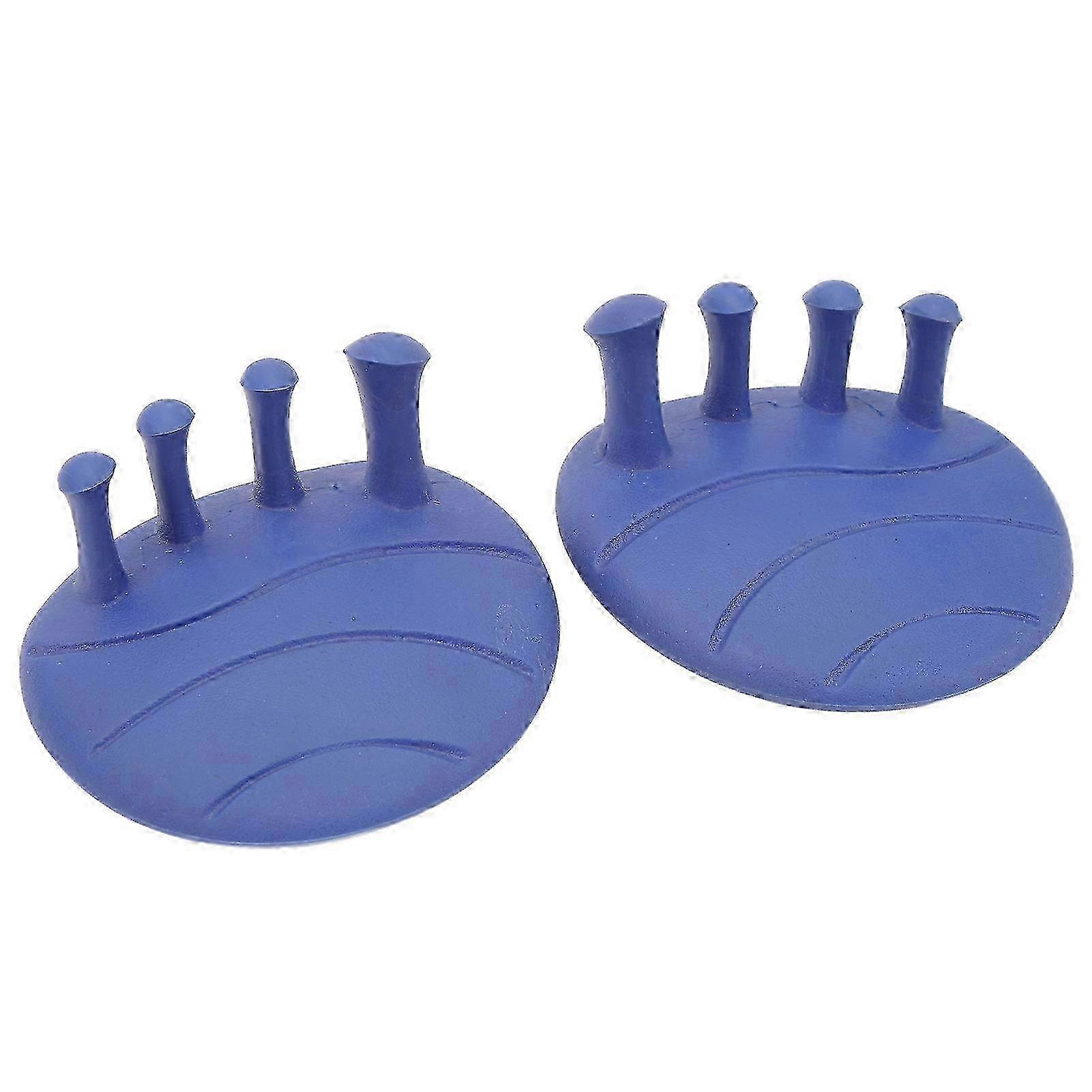1 Pair Multifunctional Unisex Toe Splitter Dark Blue Toe Stretchers TPR Toe Separators