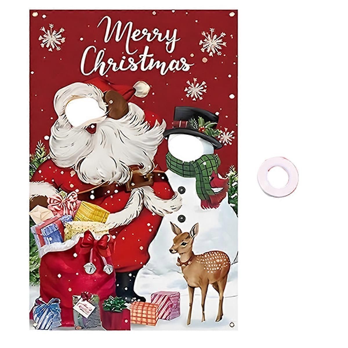 Christmas Santa Claus Photography Backdrop with Design for Festive Party Decor Xmas Background Part