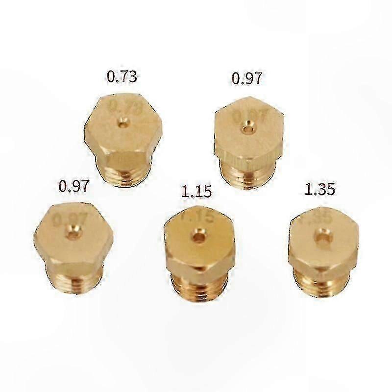 Universal 5-Burner Hob Injectors with M6x0.75 Thread for Natural Gas Jets