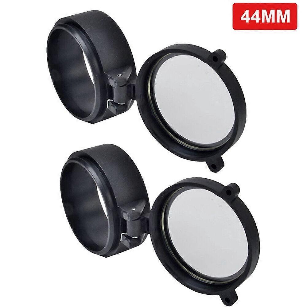 2Pcs Flip Up Scope Covers Rifle Scope Protect Objective Cap Lens Cover US
