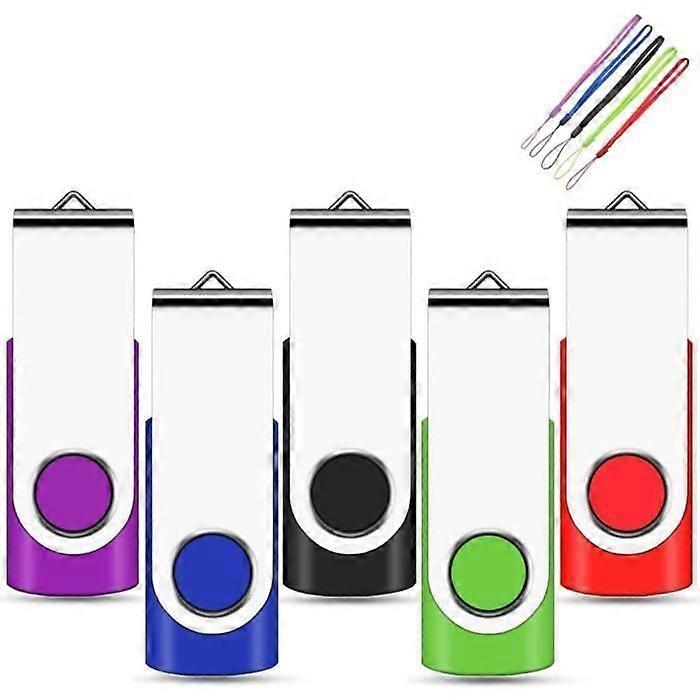 Pack 32GB USB 2.0 Flash Drive Swivel Storage Memory Stick Pendrive