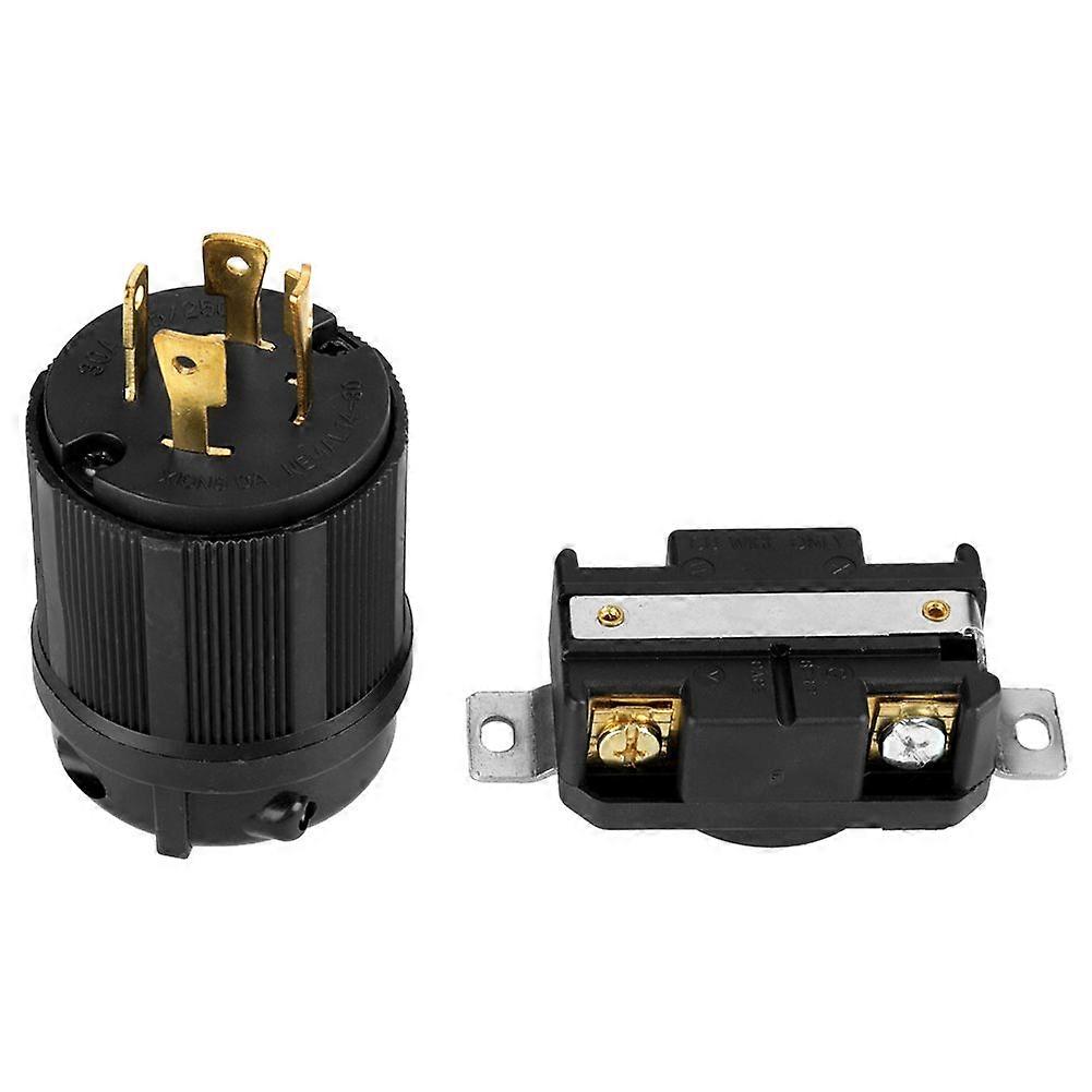 4 Pin NEMA L14-30 Generator RV AC 125V-250V 30A Plug & Socket Male & Female Receptacle Set