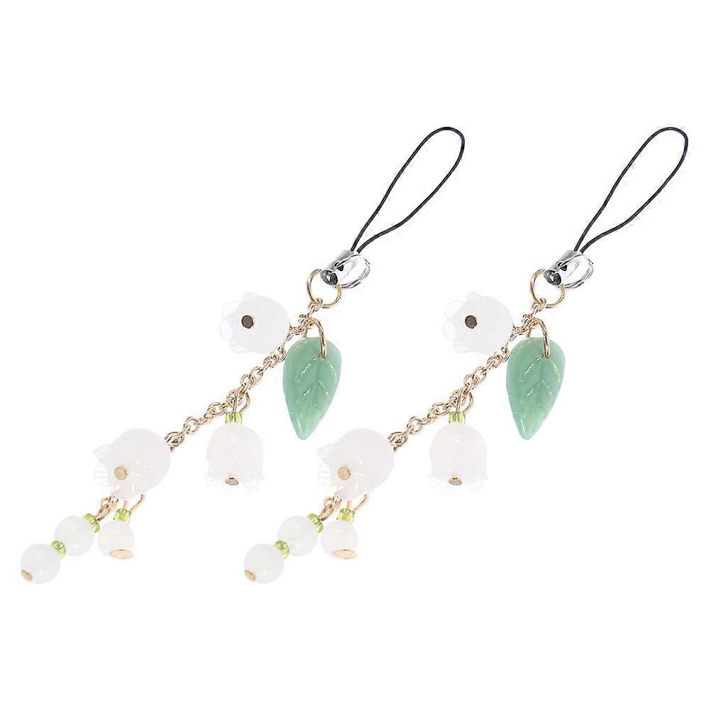Phone Charms Flower Pendant for Mobile Phone Hanging 10Pcs Set