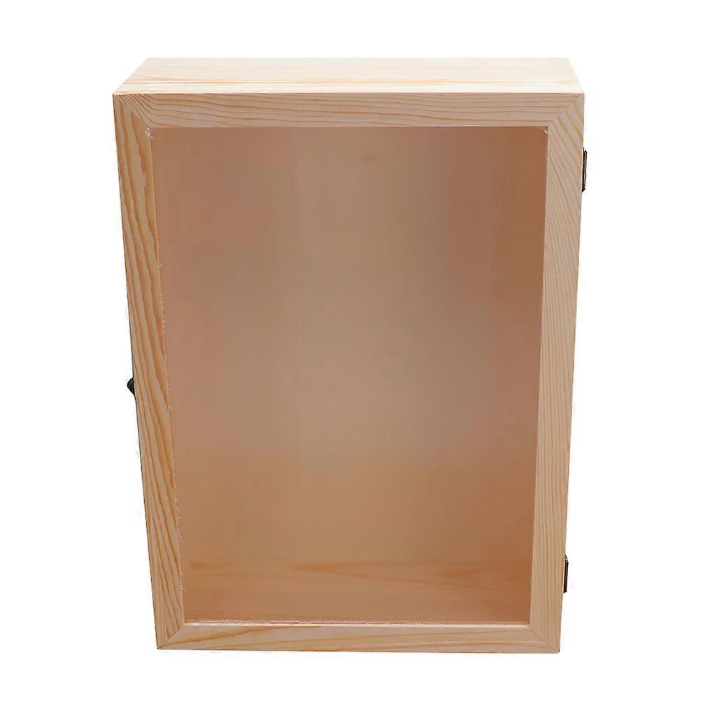 DIY Wooden Gift Box for Flower Display 2Pcs with Clear Window