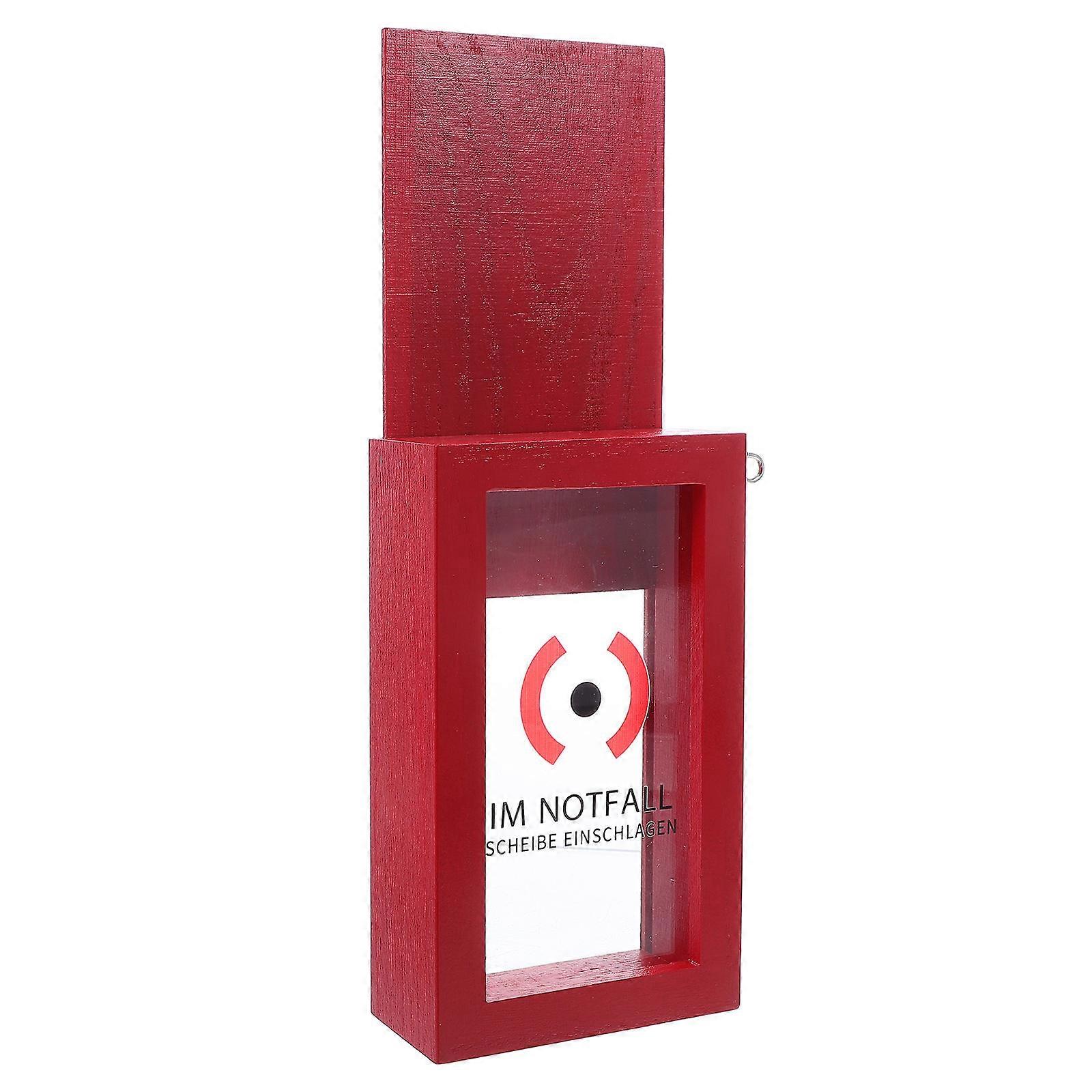 5Pcs Red Wooden Cash Saving Box With Transparent Window Ideal For Special Occasions Home Office Display Storage