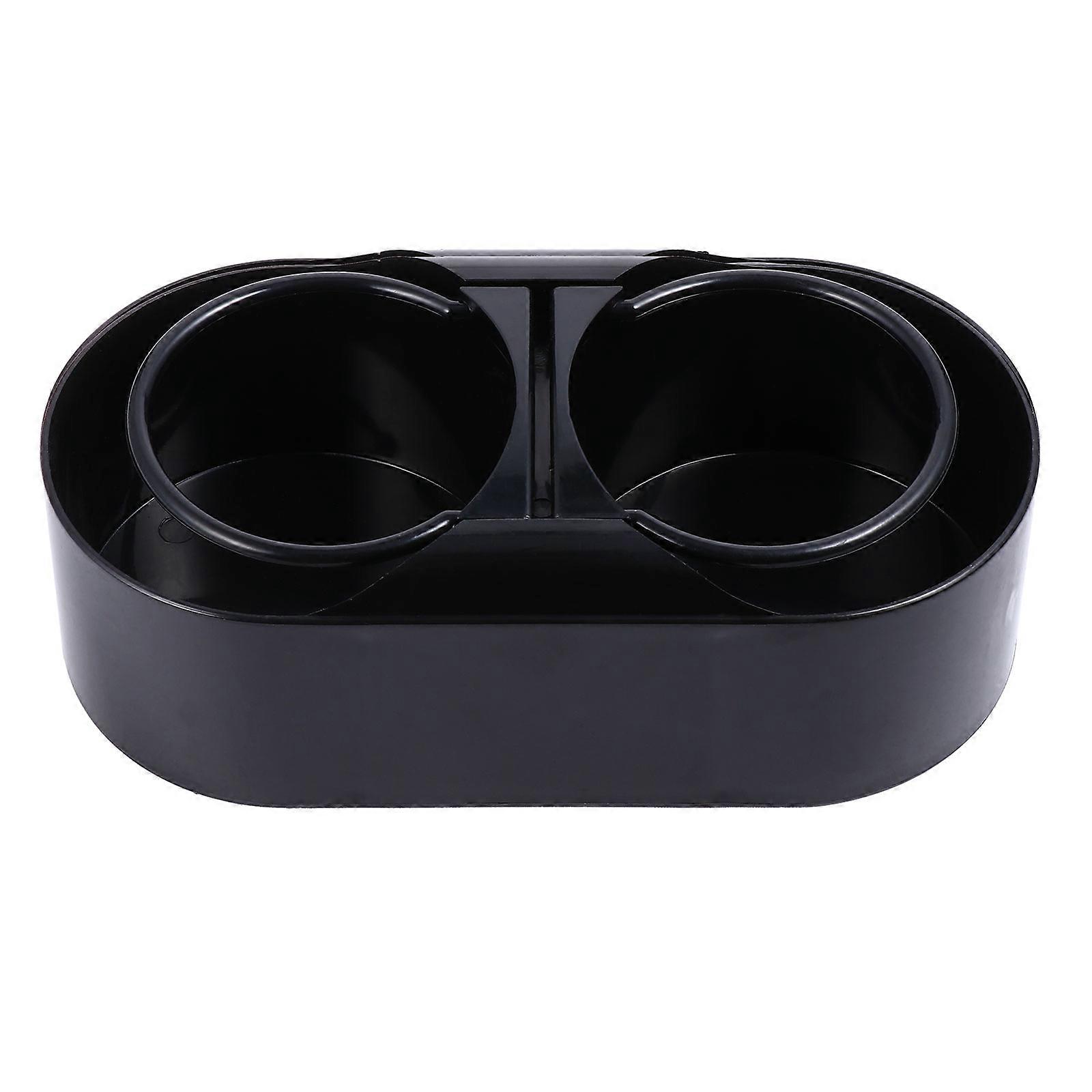 Car Bottle Rack Multi-Function for 3Pcs Double-Cup Holder Black