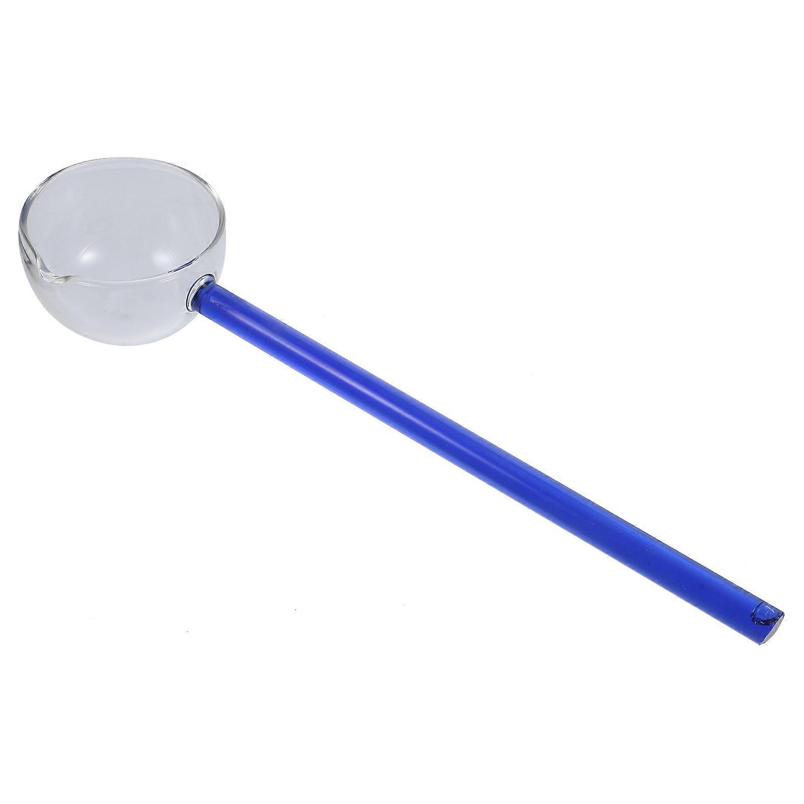 Glass Spoon 5Pcs Dessert Scoop Suitable For Parties Featuring Simple Design And Natural Color