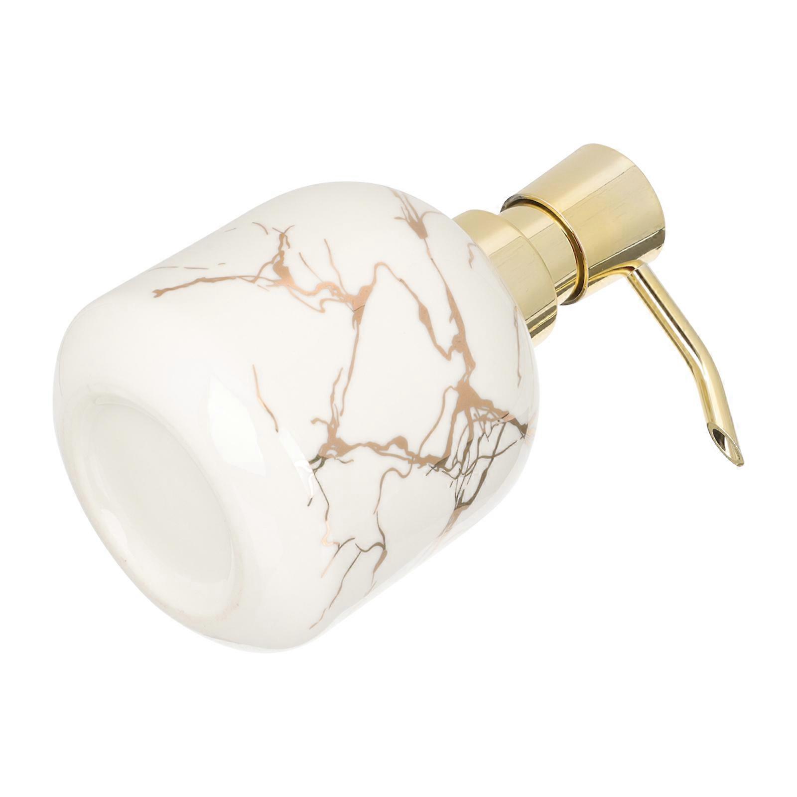 Lotion Container Ceramic Bottle for Bathroom Use 2Pcs Press Type Bottles