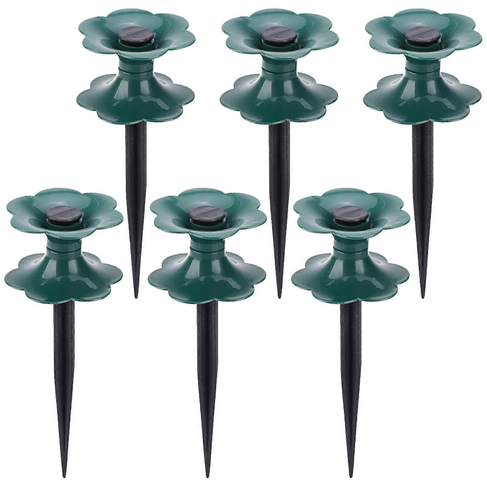 Hose Guide Spikes 6Pcs Lawn Hose Supports Garden Accessories Ideal For Homeowners And Gardeners 25X9CM Green Water Pipe Organization