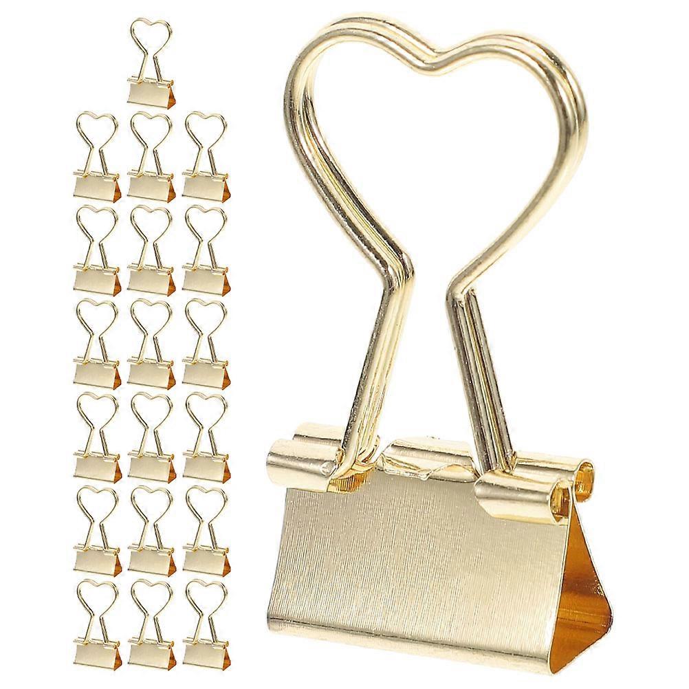 Golden Metal Binder Clips for School Use with 100Pcs Small Paper Clips