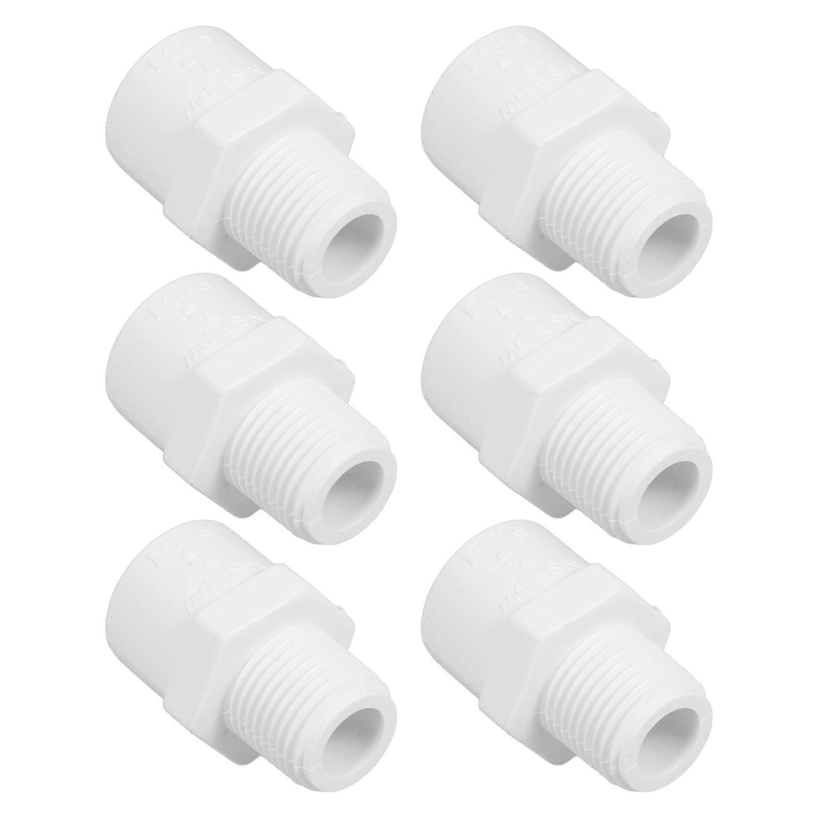 PVC Male Thread Pipe Adapter Connector for Plumbing Line 30Pcs