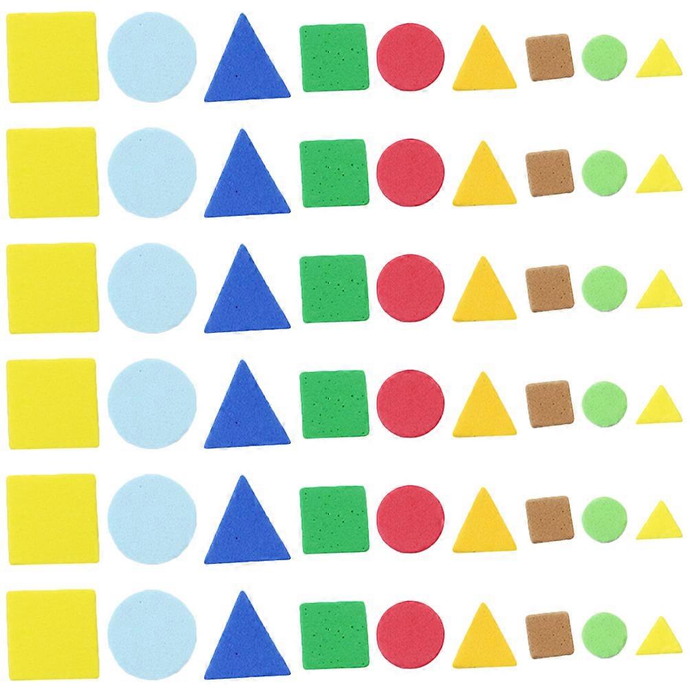 Geometric Shapes Self-Adhesive Foams Stickers 2Pcs Assorted Color Perfect for Kids DIY Crafting in Living Room Decoration