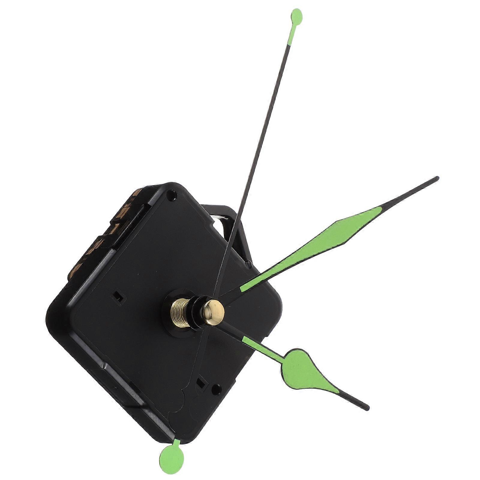 Luminous Clock Movement 1Set Light Green Plastic DIY Friendly Battery Clock Mechanism for DIY Use