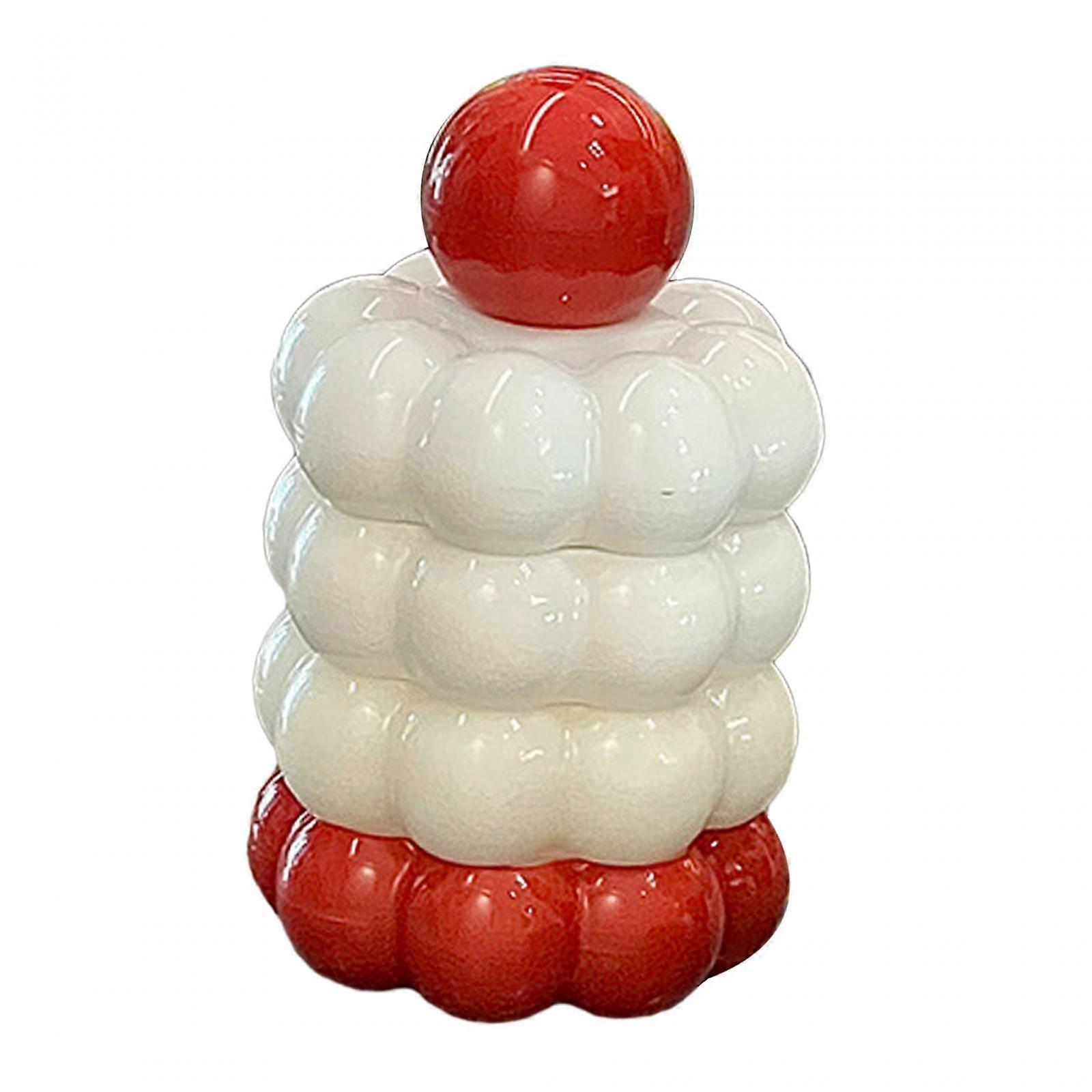 Toothpick Box Durable Egg Bathroom Canister for Bathroom Vanity Table Ball Red