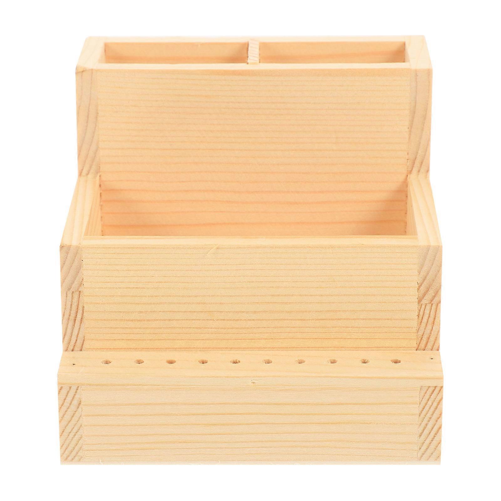 Desktop Storage Case Nail Tool Organizer with Manicure Holder 2Pcs Box