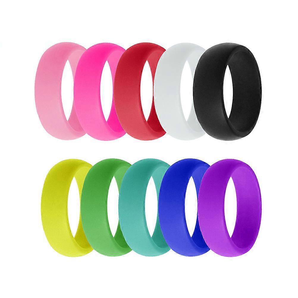Rainbow Silicone Ring Set for Wedding Purpose 30Pcs Unisex Band