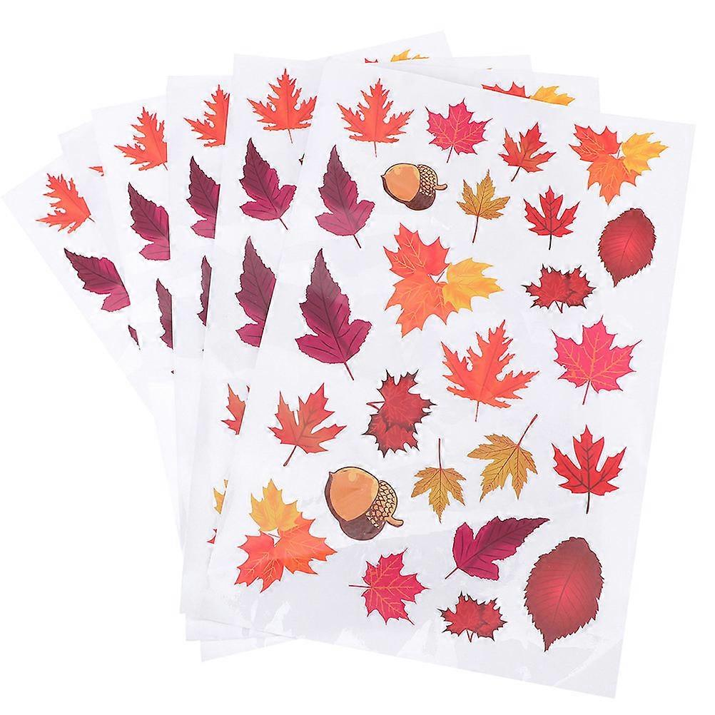 Fall Themed Window Clings Decorative Stickers For Glass And Windows Assorted Color Removable 30 Sheets