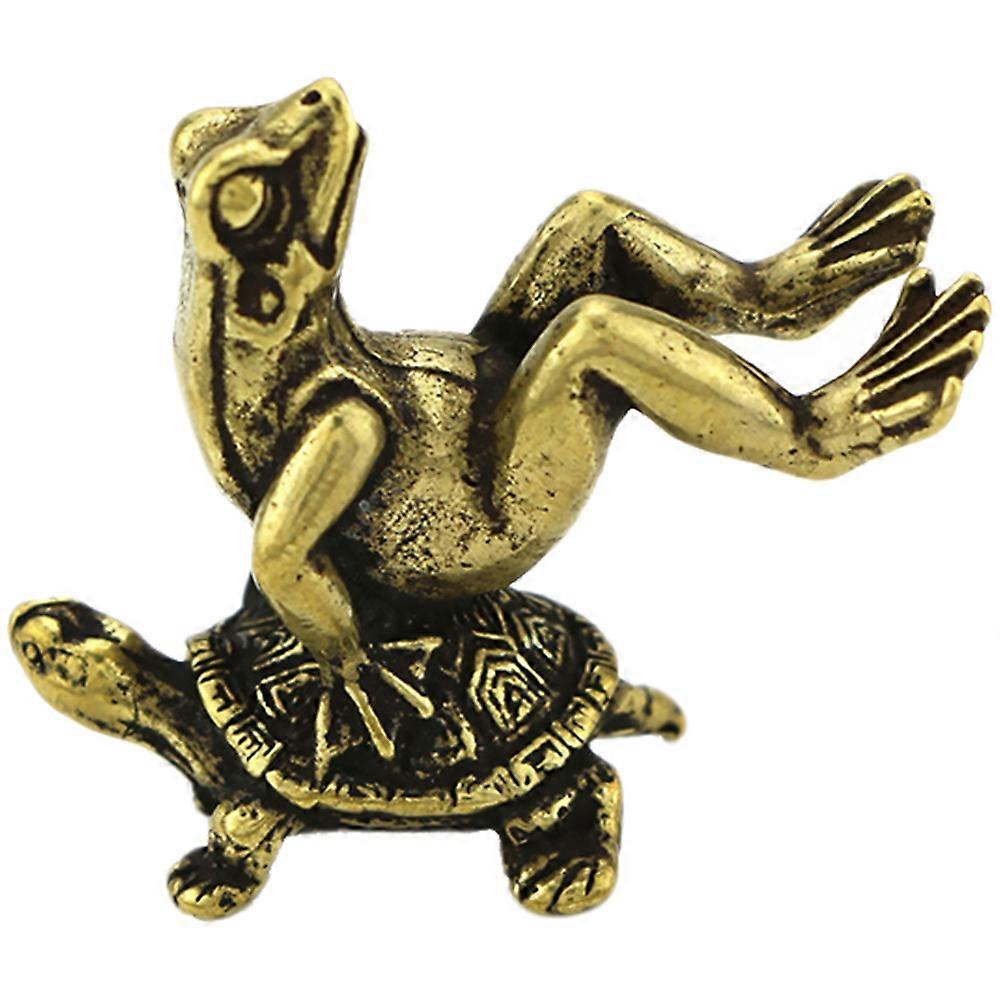 Copper Ornament Retro Turtle Statue for Decor 1Pcs Tortoise Shape Decoration