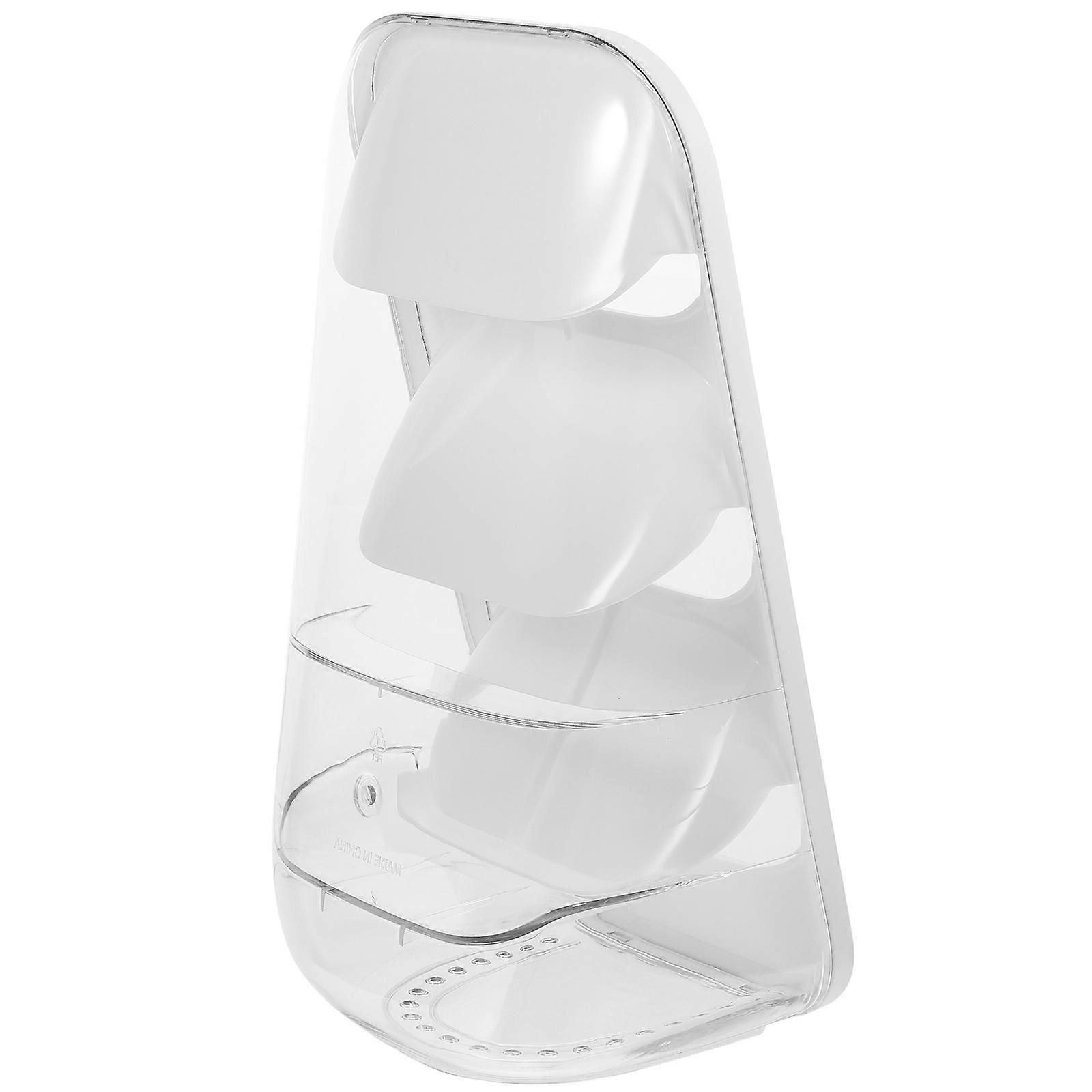 Chopstick Holder Three Tier Storage Rack for 2Pcs White Kitchen Utensils