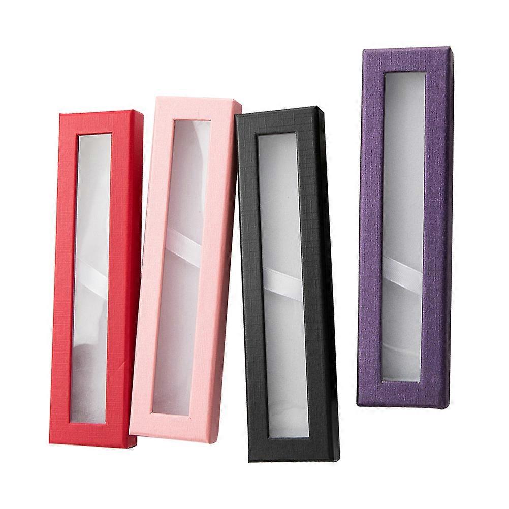 Paper Pen Box with Window for Storage 8Pcs Assorted