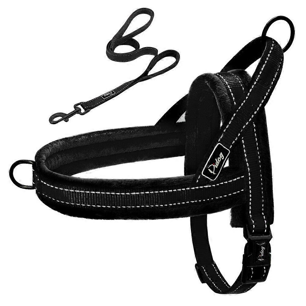 Reflective No Pull Dog Harness and Lead Set Nylon Front Leading Walking Harness
