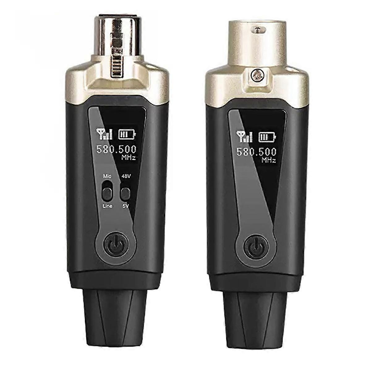 UHF Wireless Microphone System Wireless Transmitter Receiver XLR Mic Converter Adapter for Condense