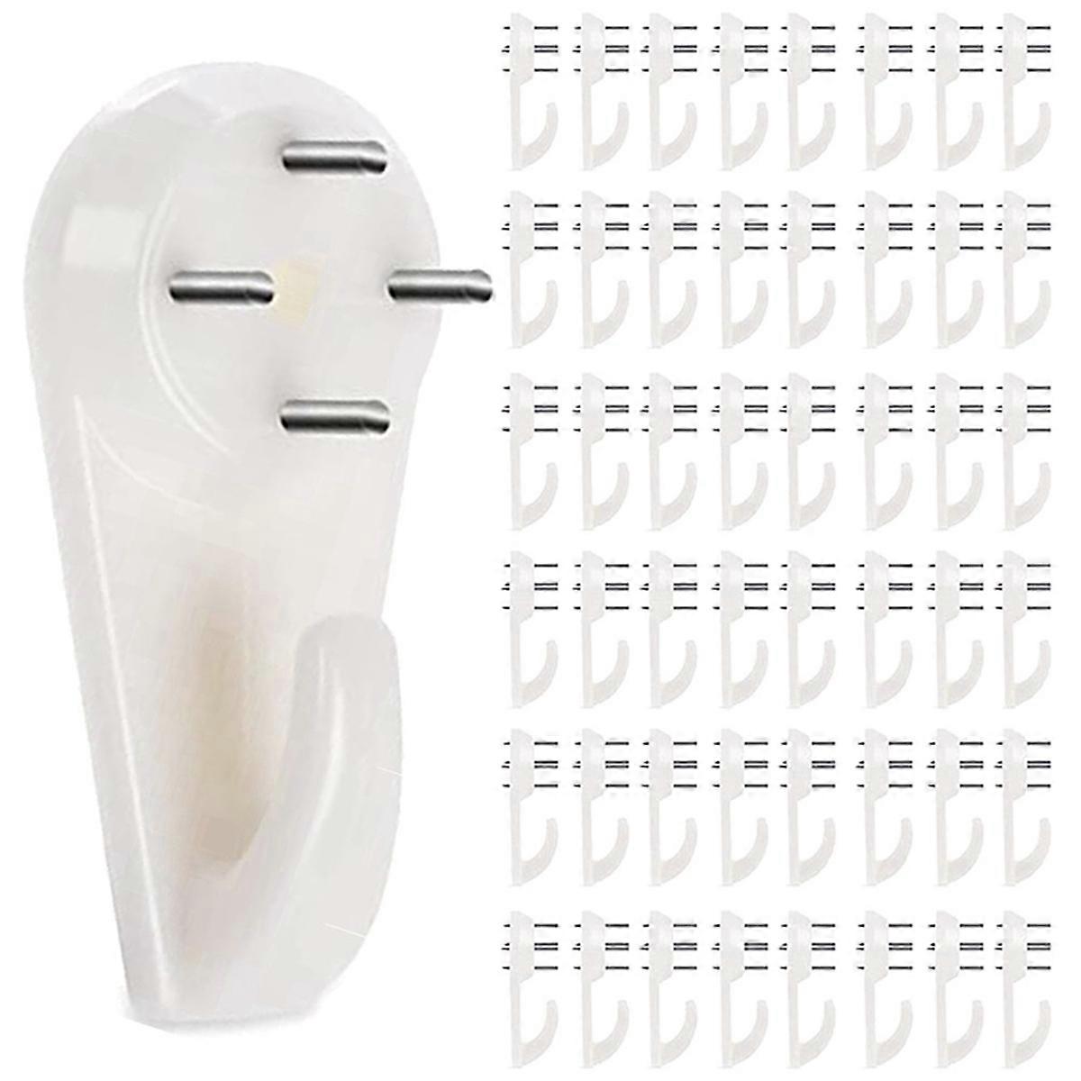 Stucco/Concrete Wall Hooks, No Damage Hook Hanging Kit, Set of 40