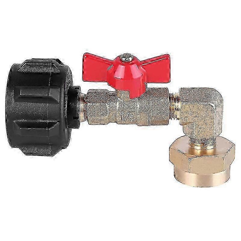 QCC1 Propane Refill Elbow Adapter,90 Degrees Propane Refill Pressure Adapter with ON-Off Valve for