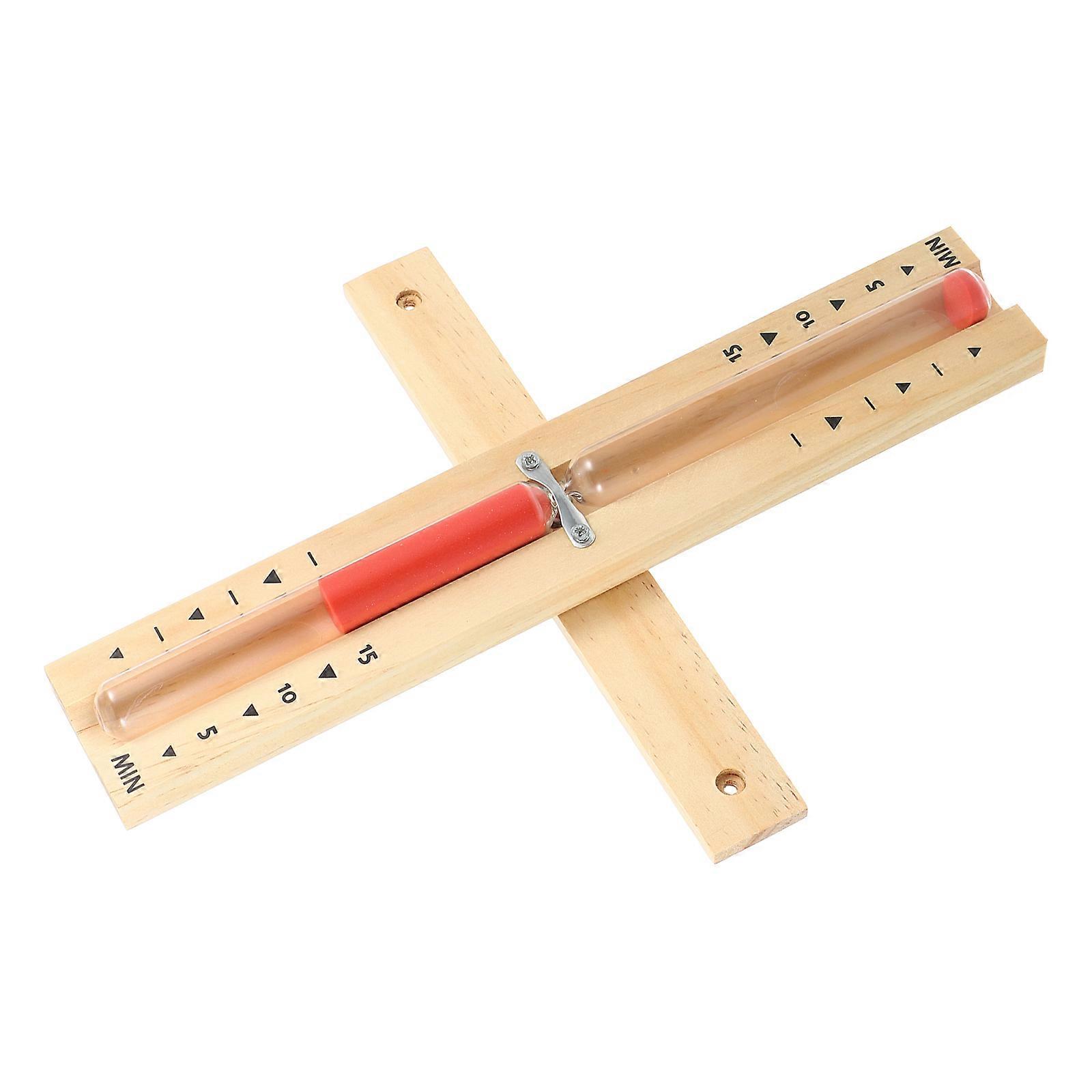 15-Minute Hourglass Wooden Timer for Sauna Use 5Pcs Red Set