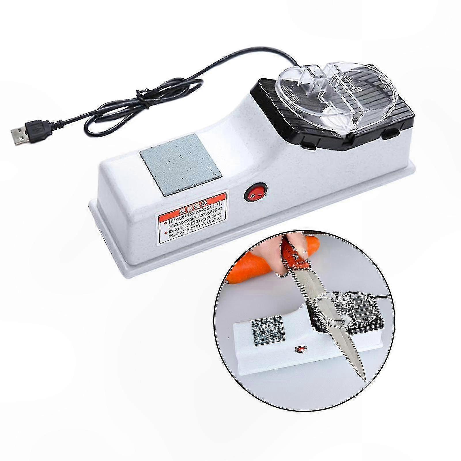 3-Stage Knife and Scissor Sharpener for Kitchen Use, Tool for Cutting and Grinding Blades