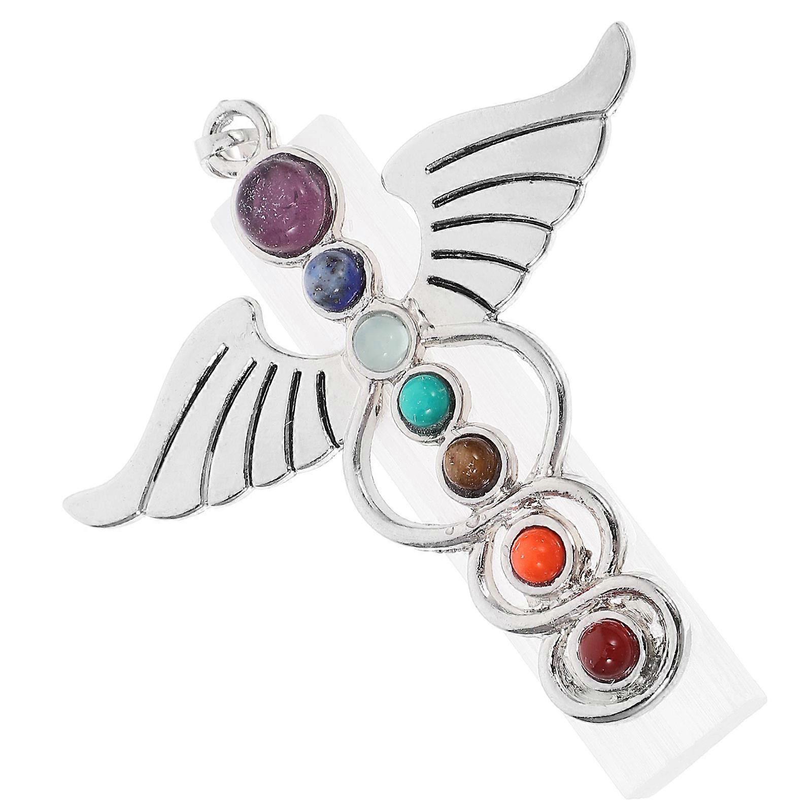 White Crystal Column Ornament for Decoration Delicate Hexagonal Pendant