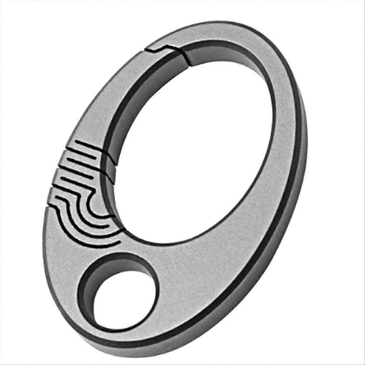 Mini Titanium Alloy Buckle Small Oval Keychain EDC Outdoor Tool