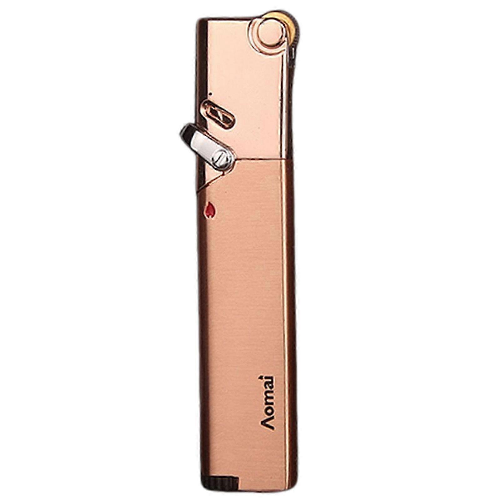 Ultra-Thin Metal Windproof-Jet Lighter Versatile Use Present for Men 26s