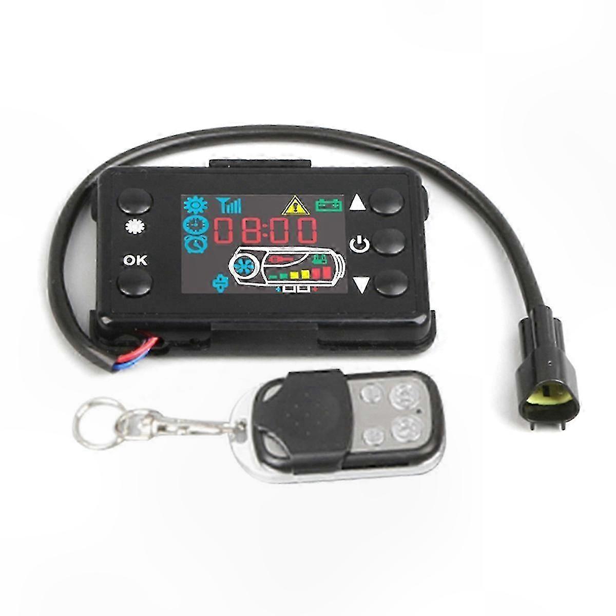5KW 12V LCD Control Panel for Vehicle Parking Heater System with Harness for Trucks and Cars - Heating Accessory Edition