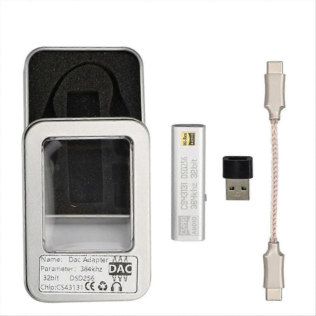 DAC CS43131 Headphone Amplifier USB TypeC To 3.5mm Output AUX Adapter