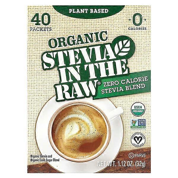 In the Raw, Organic Stevia In The Raw®, Zero Calorie Stevia Blend, 40 Packets, 1.12 oz (32 g)