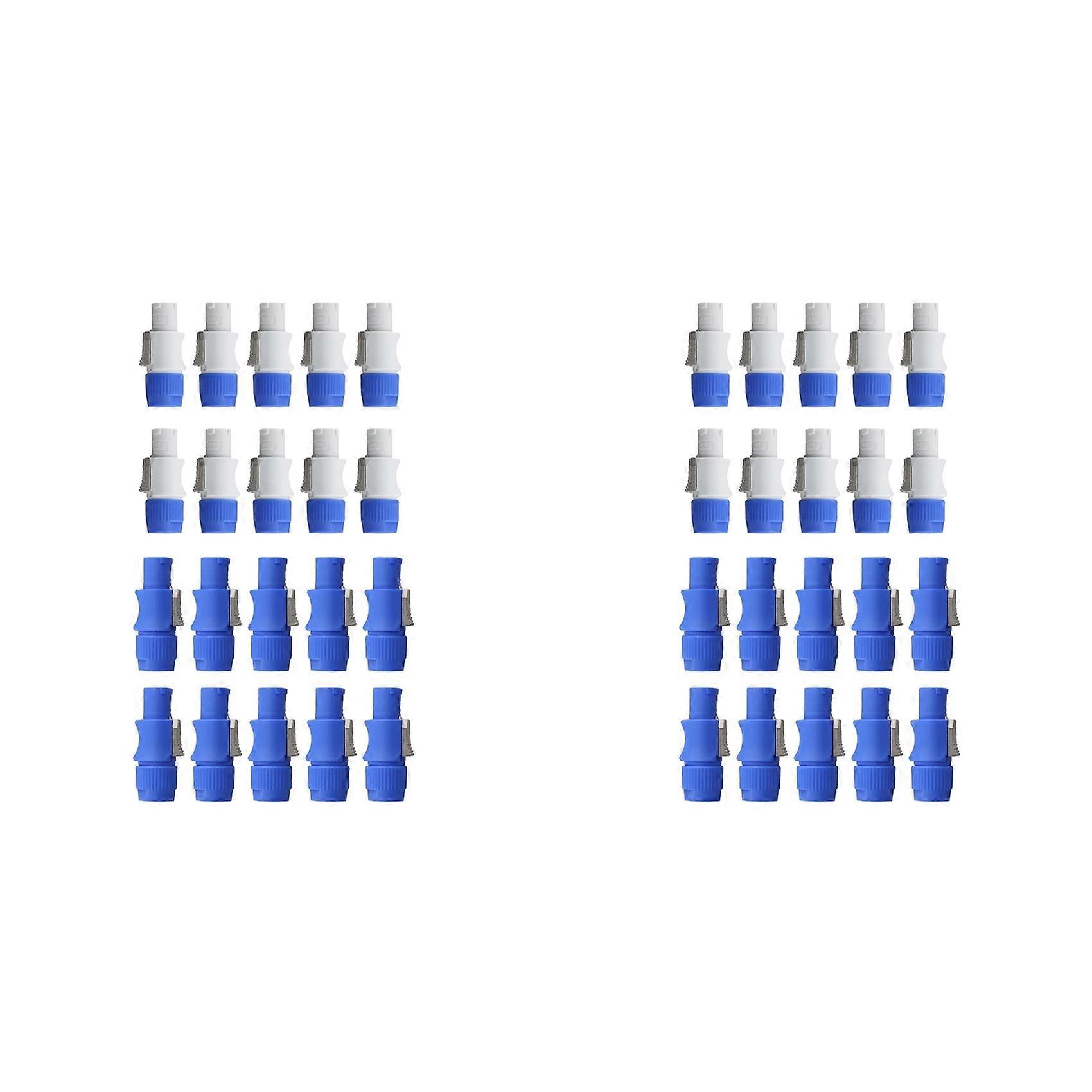 40Pcs 3 PIN Male Powercon Connector Signal Input Jack for Beam Light Stage Light Power