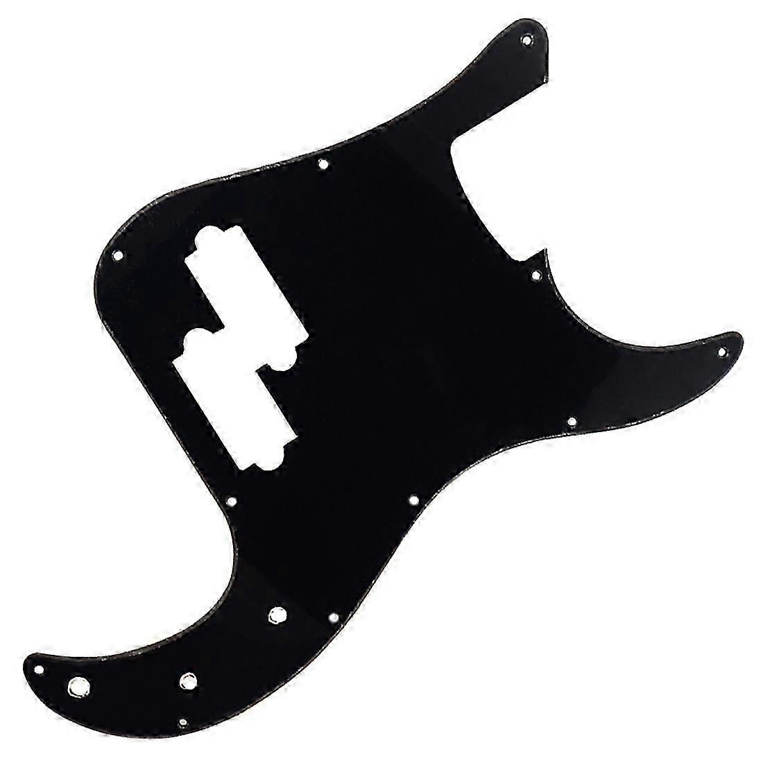 Single Layer Black 11 Hole Bass Pickguard Scratch Plate Pick Guard for 4 String American/Mexican Sta